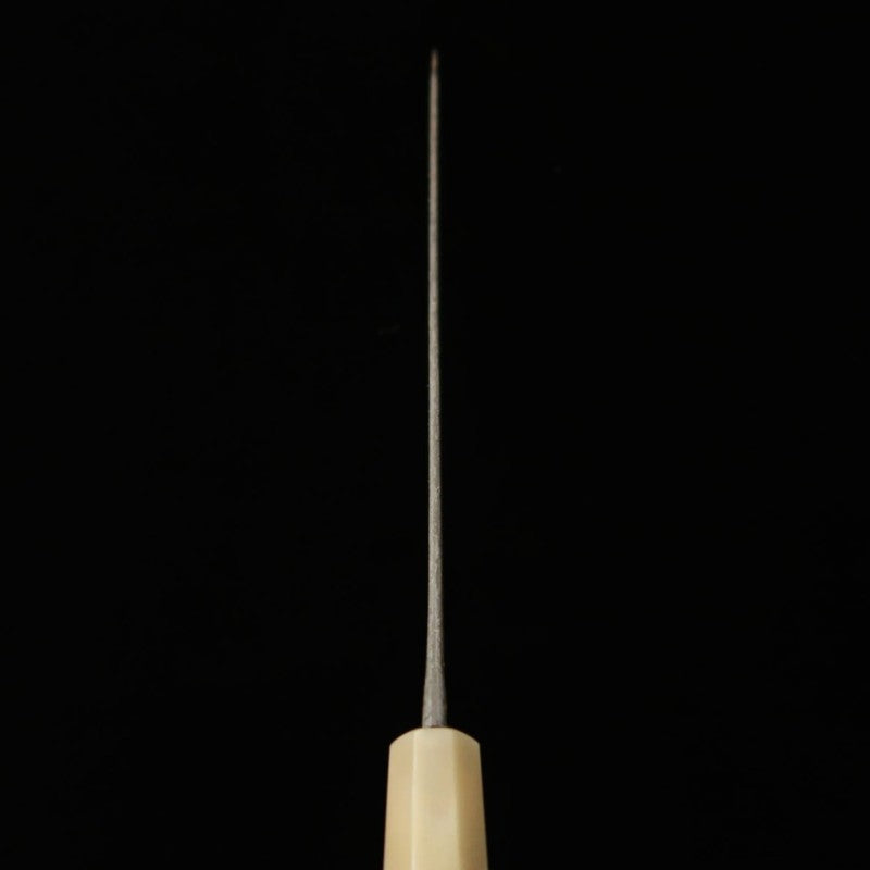 Hajime Yorokobi SLD, finition noire, manche custom, couteau sujibiki à pointe arrondie (390 mm)