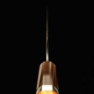 Hajime Yorokobi SLD, finition noire, manche custom, couteau sujibiki à pointe arrondie (390 mm)
