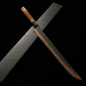 Hajime Yorokobi SLD, finition noire, manche custom, couteau sujibiki à pointe arrondie (390 mm)