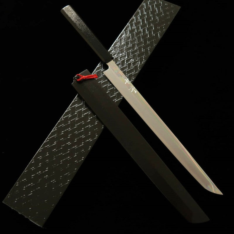 KAGEKIYO, Takobiki Sakimaru, VG10, Finition miroir, Manche Hirame (flet) (300 mm)