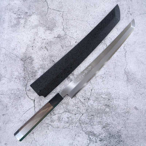 Sakimaru takohiki SAKAI TAKAYUKI Zangetsu Ginsan, mango octogonal de wengué (300 mm)