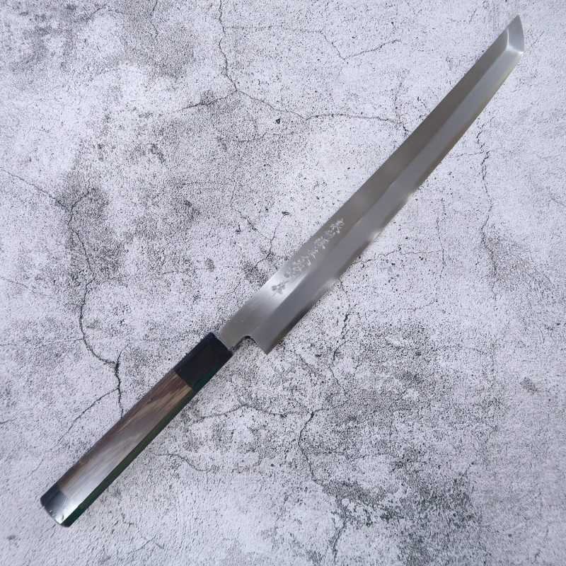 Sakimaru takohiki SAKAI TAKAYUKI Zangetsu Ginsan, mango octogonal de wengué (300 mm)