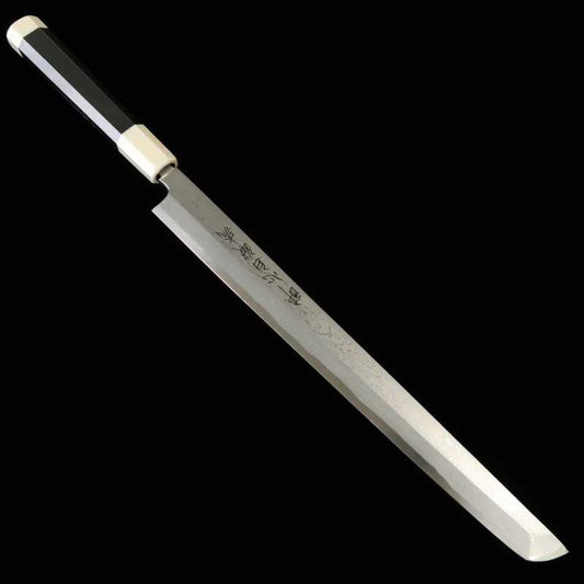 Takohiki SUISIN Tanryu Shirogami nº 1 bainha laqueada cabo em ébano forjada por Kenji Togashi (300/330mm)