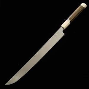 TADOKORO HAMONO, Takobiki Sakimaru, Makoto, Acier Gin-san, Finition miroir, Manche en bois de santal (300mm)