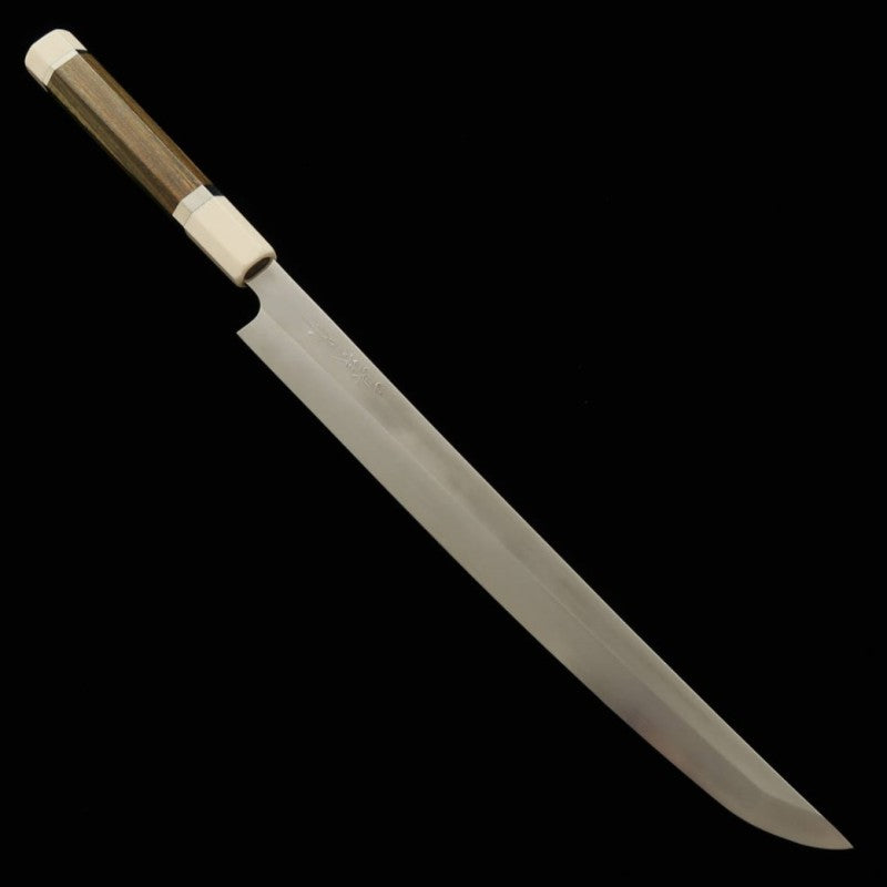 Tadokoro Hamono TADOKORO HAMONO Makoto-saku acabado espejo, Gingami nº3, tako-hiki punta redondeada, mango de verda (300 mm)