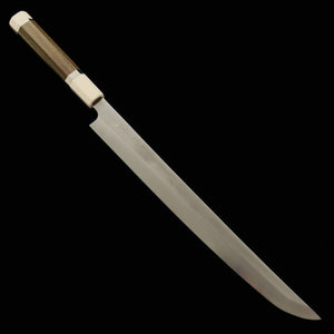 TADOKORO HAMONO, Takobiki Sakimaru, Makoto, Acier Gin-san, Finition miroir, Manche en bois de santal (300mm)