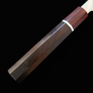 TADOKORO HAMONO, Takohiki Sakimaru, Gin-san n°3, Makoto, finition miroir, manche en ébène, mitre rouge (300 mm)