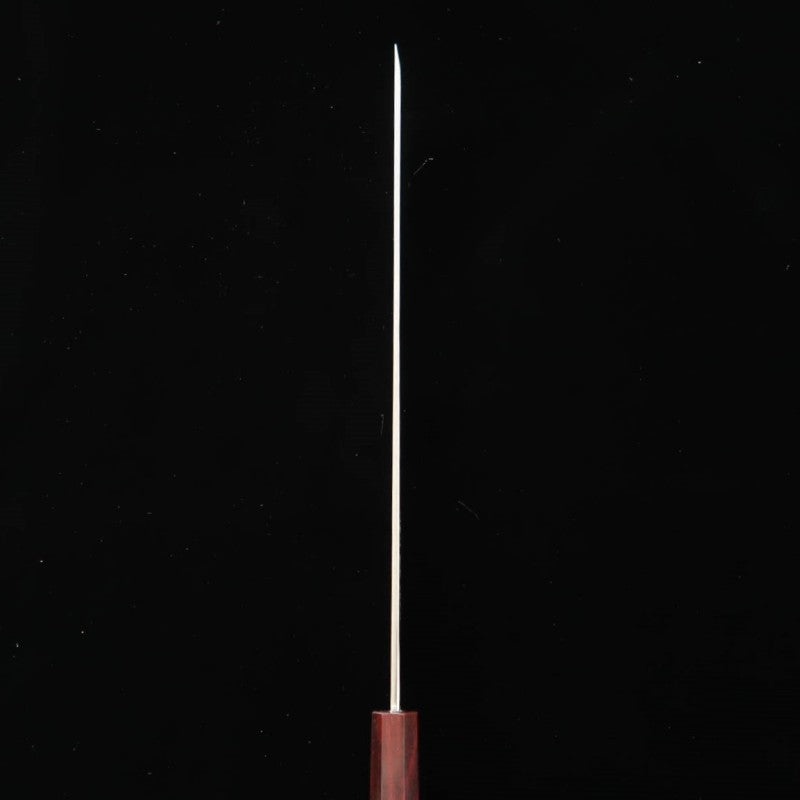 TADOKORO HAMONO, Takohiki Sakimaru, Gin-san n°3, Makoto, finition miroir, manche en ébène, mitre rouge (300 mm)
