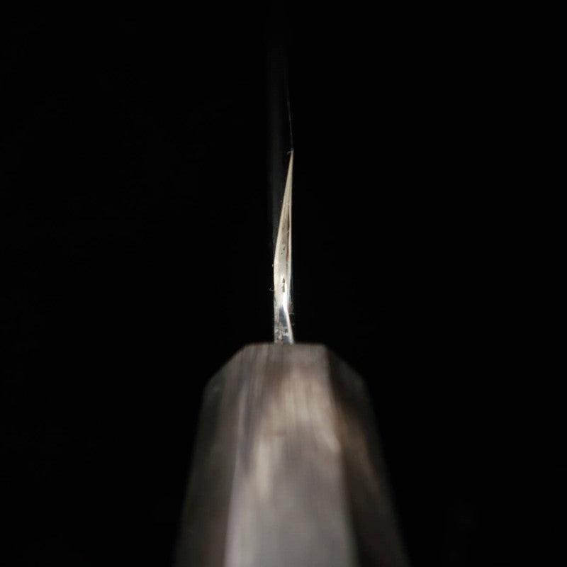 Sakimaru Takohiki TADOKORO HAMONO Makoto Mirror Finish Ginsan Steel with Ebony Silver Wrap Handle (300mm)
