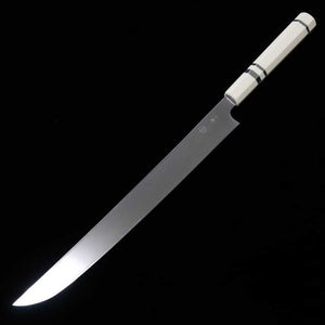TADOKORO HAMONO Tadokoro Hamono Obra Makoto Acabado espejo Acero Gingami nº3 Sakimaru takobiki Mango de marfil imitación (300 mm)