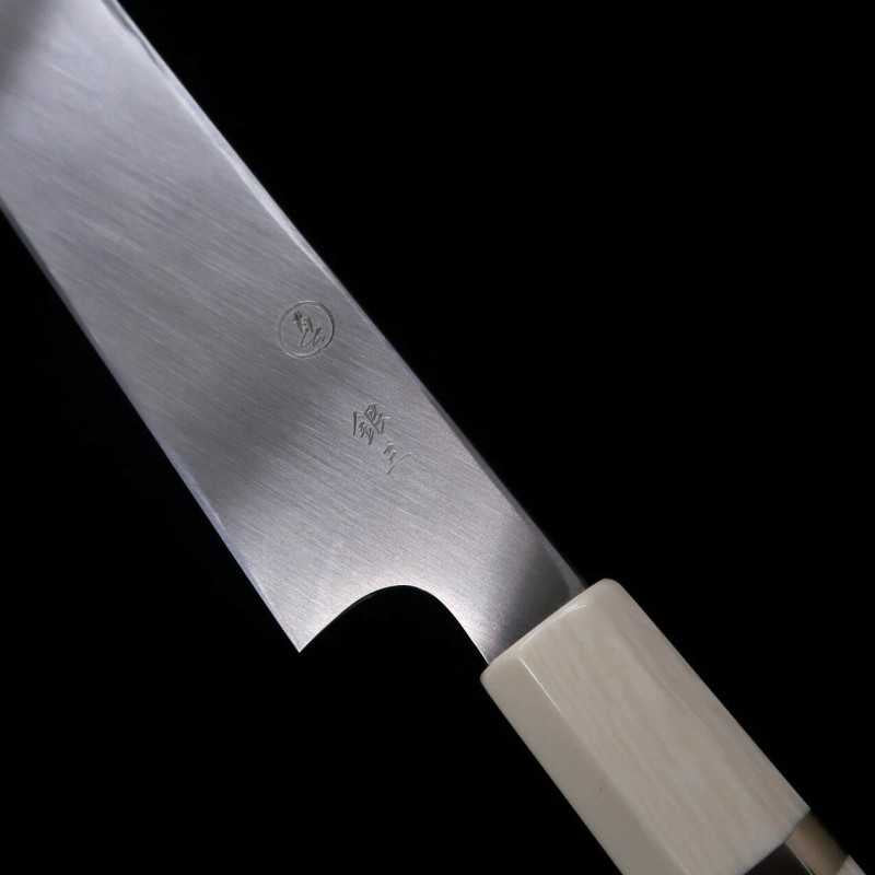TADOKORO HAMONO Tadokoro Hamono Obra Makoto Acabado espejo Acero Gingami nº3 Sakimaru takobiki Mango de marfil imitación (300 mm)