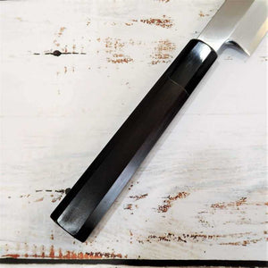 MIURA Obidama Saki-maru Yanagiba, aço Shirogami nº2, cabo octogonal de ébano (270/300mm)
