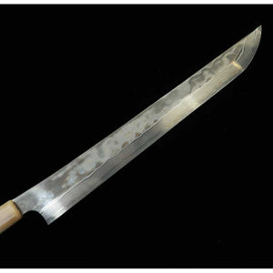 NIGARA, Yanagiba Sakimaru, Coreless Acier bleu n°2 × Acier blanc n°2, Damas, Manche palissandre (300 mm)