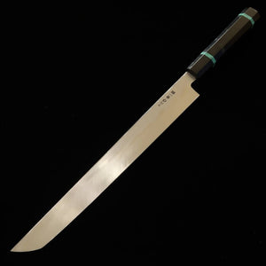 Sakimaru Yanagiba SAKAI KIKUMORI "Ren" Aogami no.1, mango de turquesa (300mm)