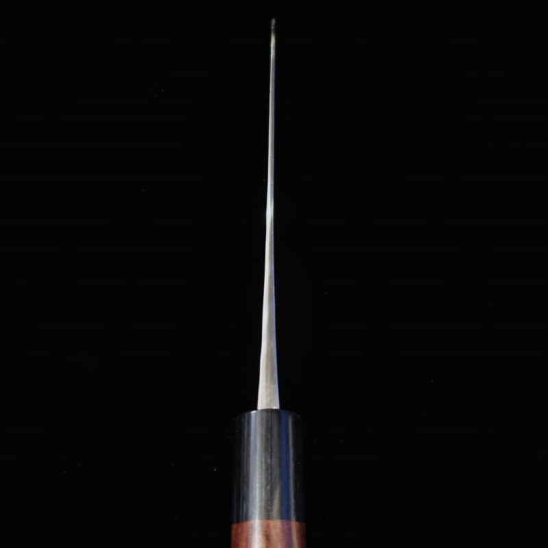 ANRYU Santoku acier bleu n°2, inox martelé, manche octogonal en wengé (170 mm)