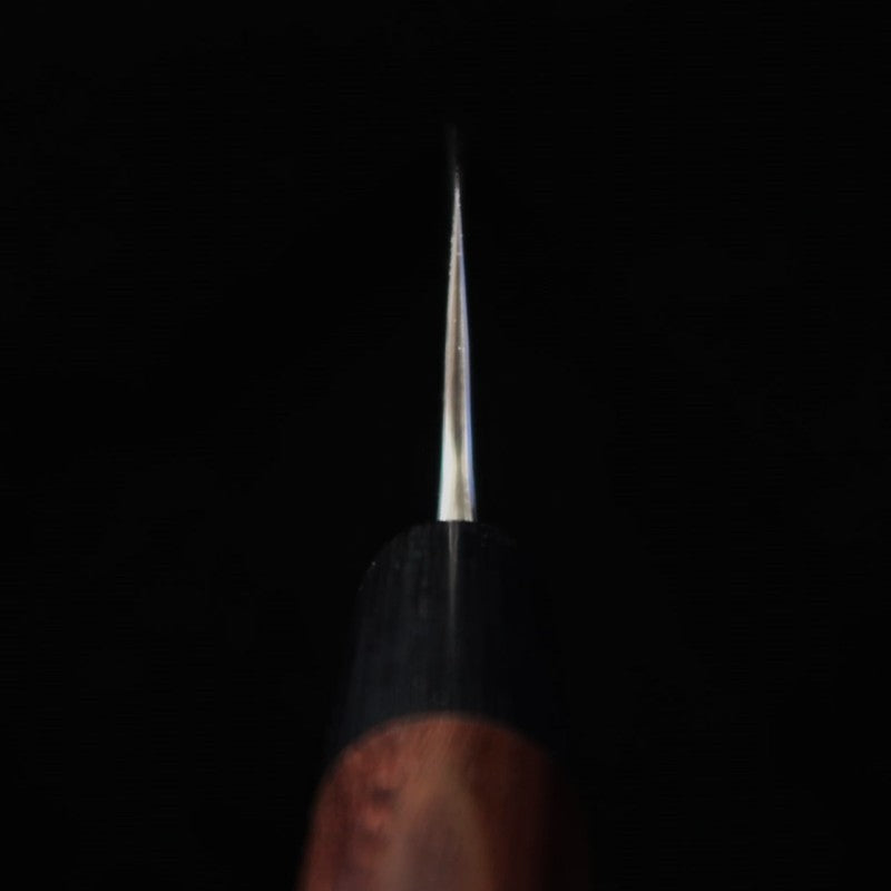 ANRYU Santoku acier bleu n°2, inox martelé, manche octogonal en wengé (170 mm)