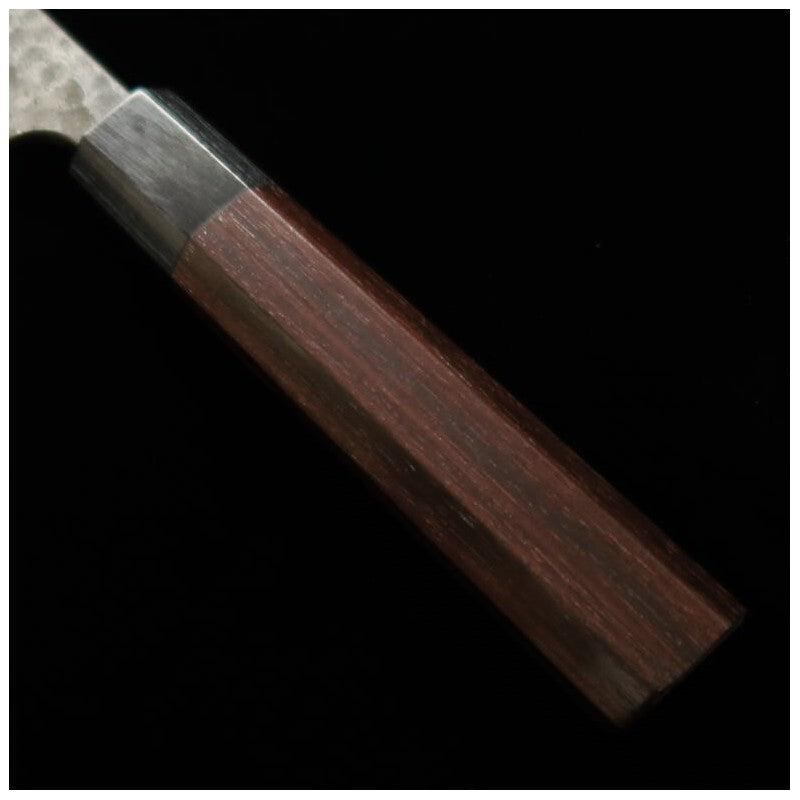 ANRYU Santoku Aogami Super hammered black finish Rosewood handle (180mm)
