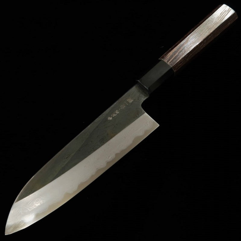 Santoku HATSUKOKORO × Satoshi Nakagawa Aogami No. 1 Damasco Wenge Handle (180mm)