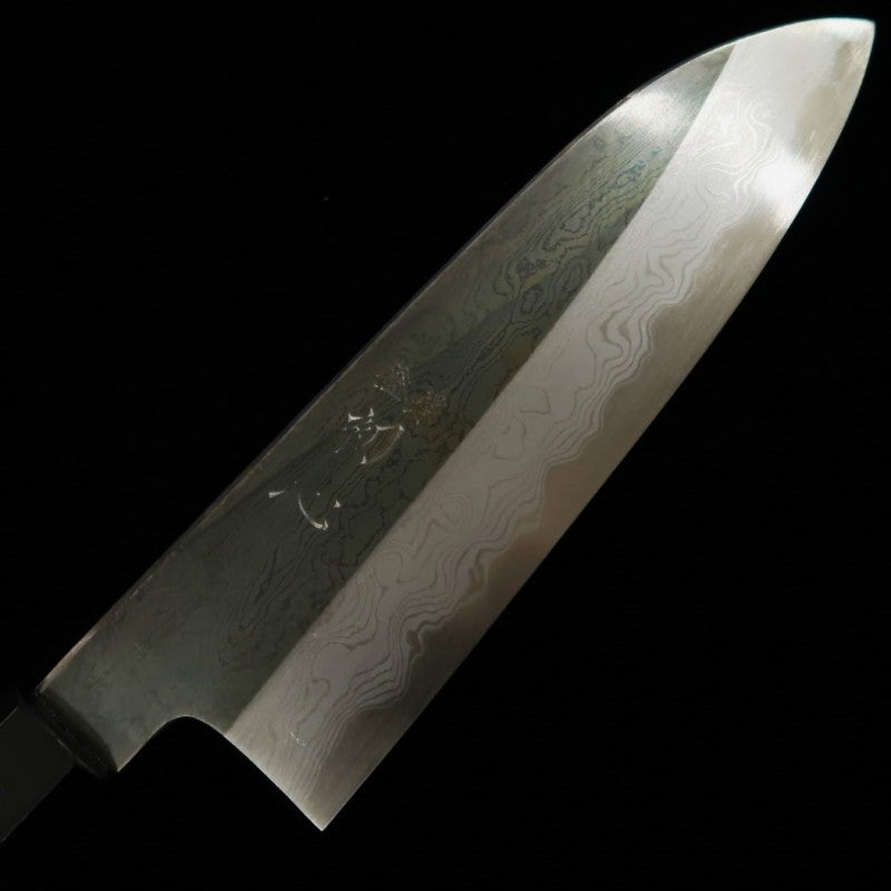 Santoku HATSUKOKORO × Satoshi Nakagawa Aogami No. 1 Damasco Wenge Handle (180mm)