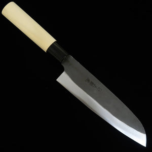 Hidari Yorimitsu, Santoku, SK Steel, Kurouchi Finish with magnolia Handle (190mm)