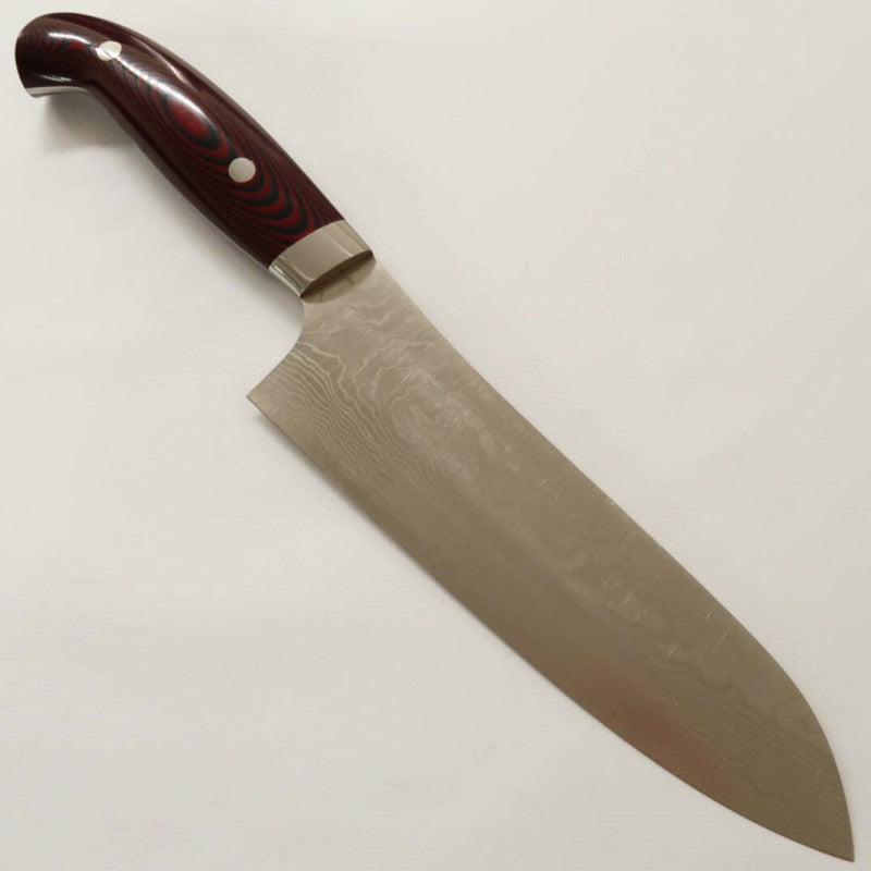 Santoku YUTA KATAYAMA “Akatsuki” SG2 Damasco Micarta (180mm)