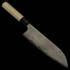 MASAKAGE Shimo Santoku en acier blanc n°2 Damas (170 mm)