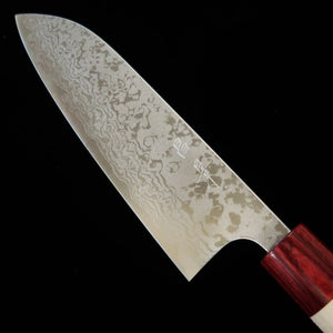 MASAKAGE Kiri Santoku VG10 Damasco, mango de magnolia (170 mm)