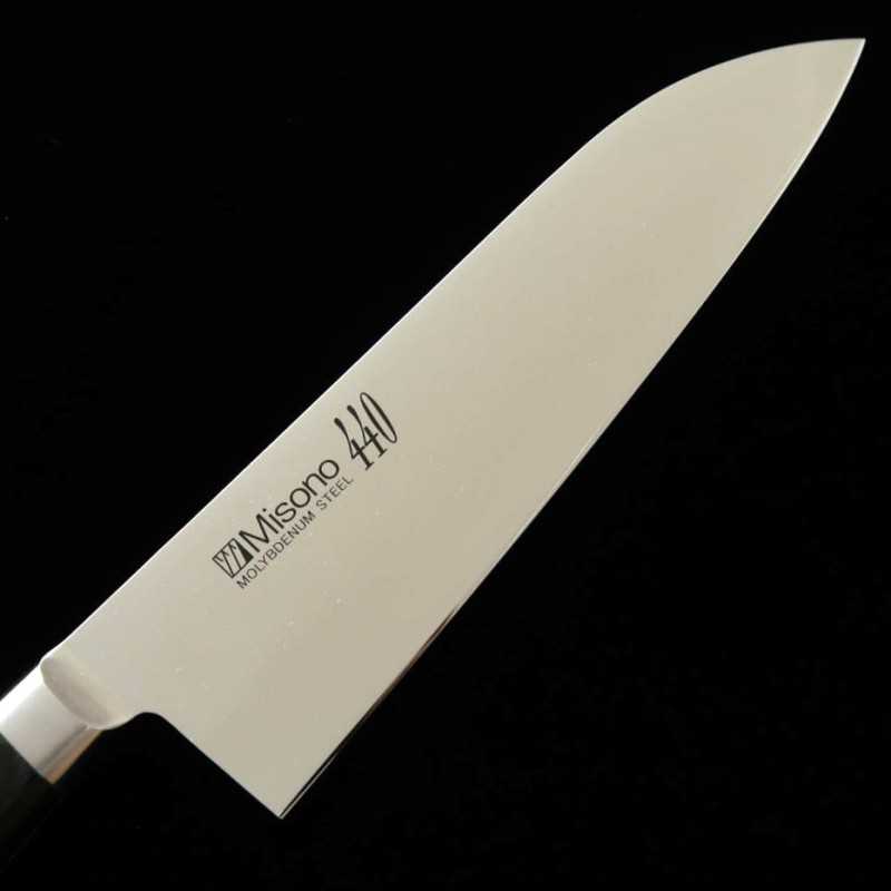 Santoku Misono 440 cabo Madeira compensada laminada preta (180mm)