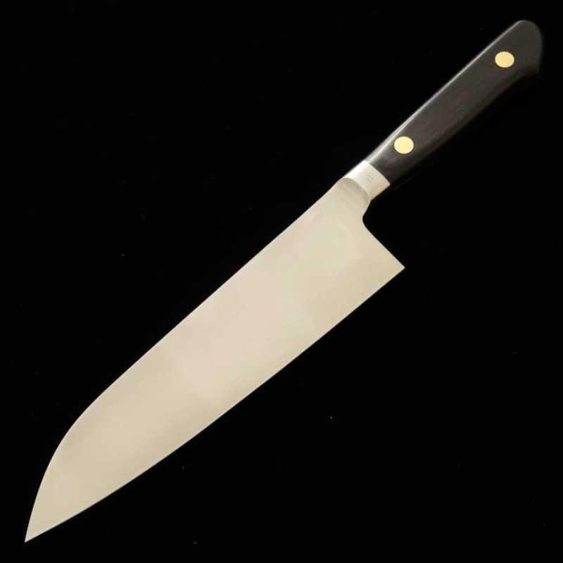 ミソノMISONO EUカーボン 彫刻入 三徳 黒合板柄 (180mm)
