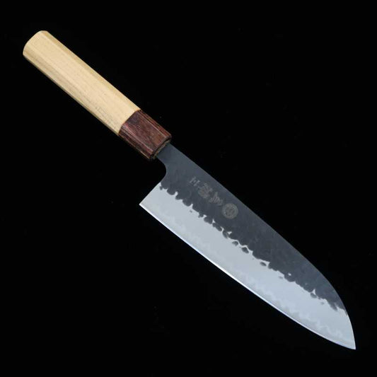 Santoku MIURA Super Blue steel Interleaved Black Knife (165mm)