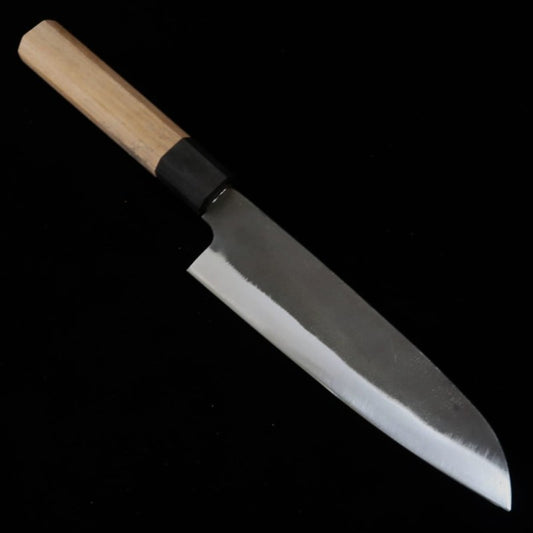 三浦 MIURA 三徳 青紙二号 黒打ち 胡桃柄 (165mm)