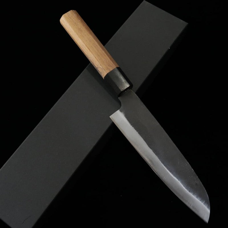 三浦 MIURA 三徳 青紙二号 黒打ち 胡桃柄 (165mm)