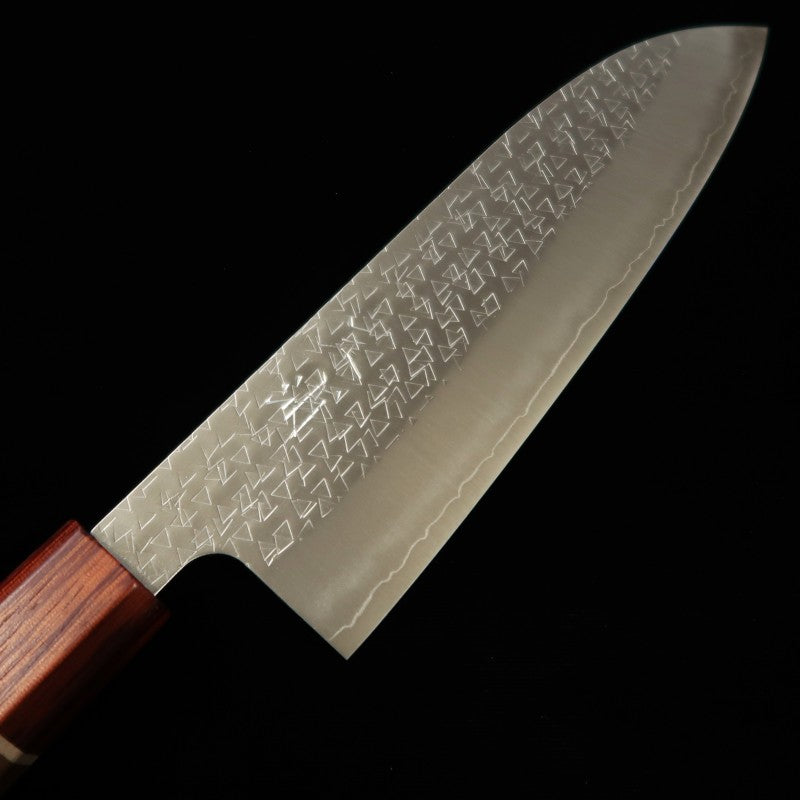 Santoku MIURA Fubuki SG2 Martillado Mango de nogal (170mm)