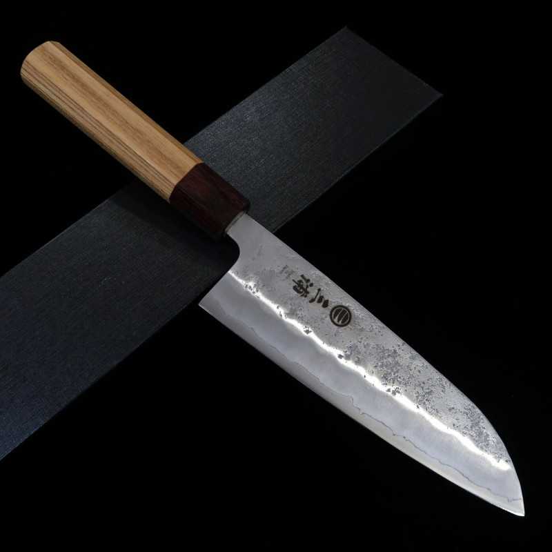 MIURA Gin-san n°3 Nashiji Santoku, manche en zelkova (165mm)
