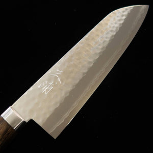 MIURA, Kokuryuu, Santoku, VG10, Martelé, Damas, Manche en frêne brun (170 mm)