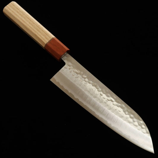 Santoku Miura Samidare V1 Hammered Karin/Ash Handle (170mm) 