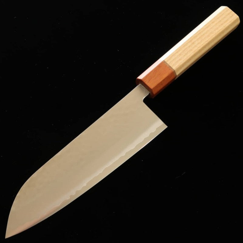 Santoku MIURA Samidare V1 Martilleado Mango de madera de karín/fresno (170mm)