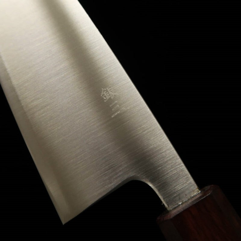 三浦 MIURA 三徳包丁 銀紙三号 磨き仕上げ 燦紫柄 (165mm)