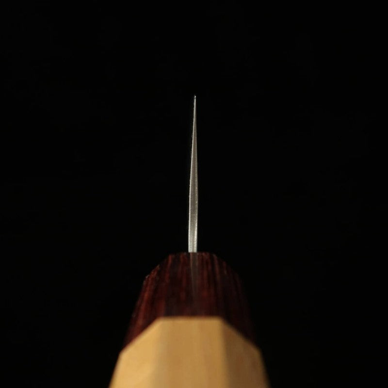 三浦 MIURA 三徳 440C 梨地 ダマスカス 欅八角柄 (165mm)