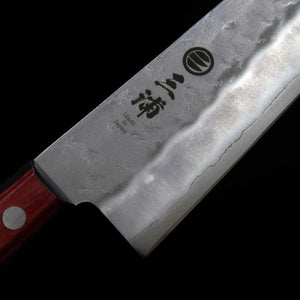 MIURA,Santoku, Gin-san n°3, manche en bois stratifié rouge (165/180 mm)