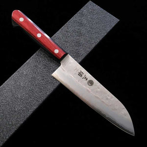 MIURA,Santoku, Gin-san n°3, manche en bois stratifié rouge (165/180 mm)