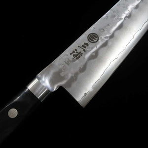 三浦 MIURA 銀紙三号 三徳 ツバ付黒合板柄 (180mm)
