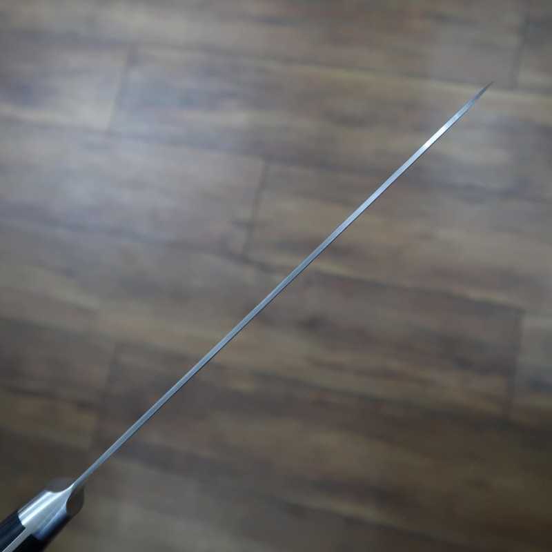 三浦 MIURA 銀紙三号 三徳 ツバ付黒合板柄 (180mm)