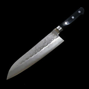 三浦 MIURA 銀紙三号 三徳 ツバ付黒合板柄 (180mm)