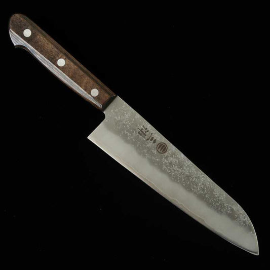 三浦 MIURA  銀紙三号 三徳 茶合板柄 (180mm)