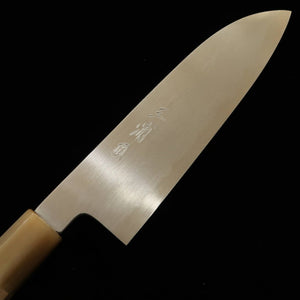 三浦頂MIURA Itadaki 田中義一 三徳 白紙二号 ヘアライン仕上げ 朴八角柄 (180mm)