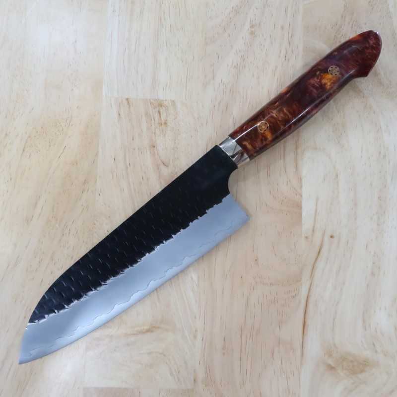 二唐刃物鍛造所 NIGARA SG2 黒打槌目 三徳 カスタムハンドル (180mm)