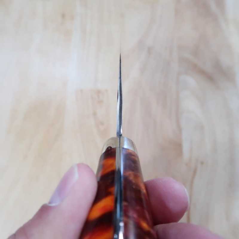 二唐刃物鍛造所 NIGARA SG2 黒打槌目 三徳 カスタムハンドル (180mm)