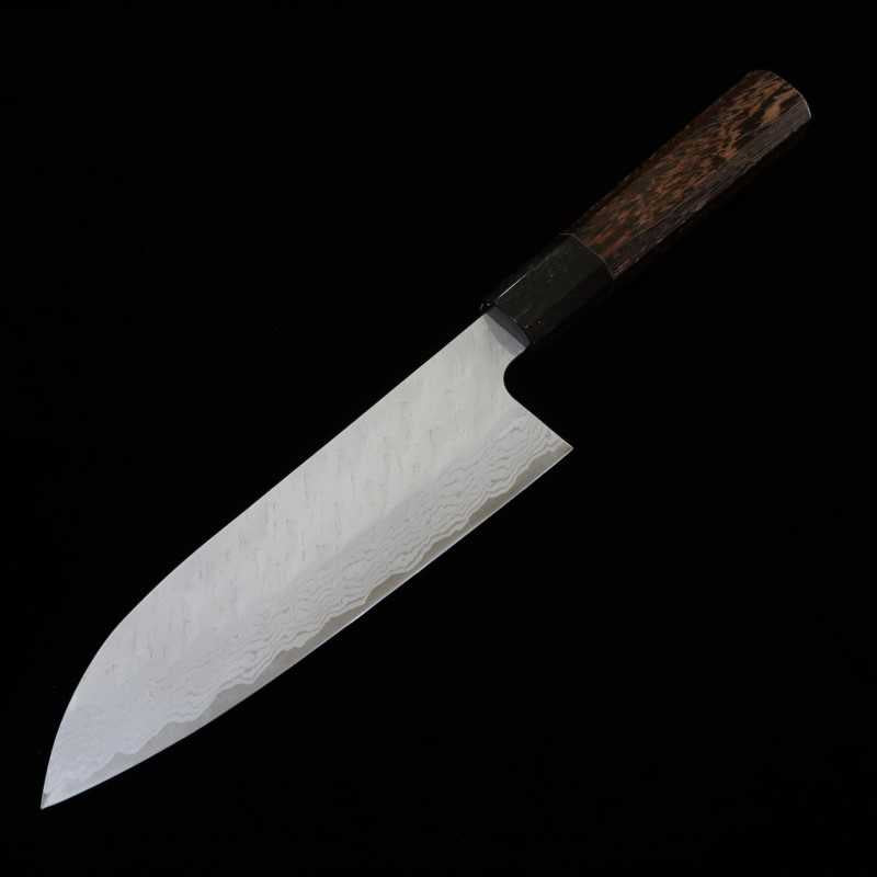 NIGARA VG10 Santoku Damasco martillado Mango de wengué (180 mm)