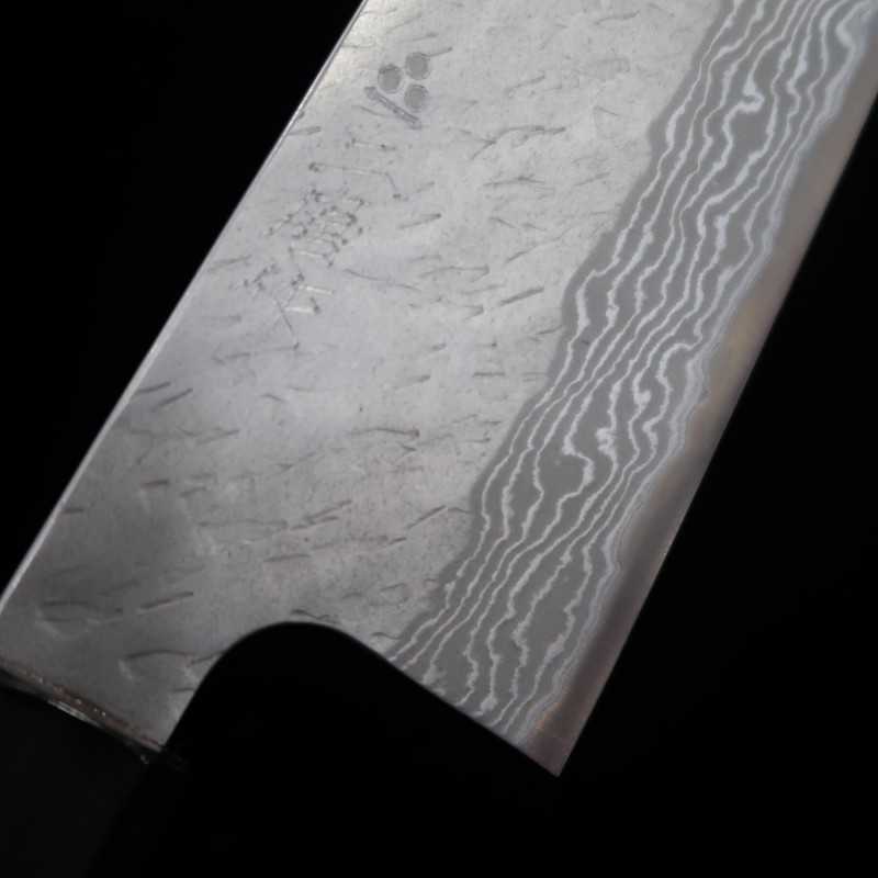 二唐刃物鍛造所 NIGARA VG10 槌目ダマスカス 三徳 ウェンジ柄 (180mm)